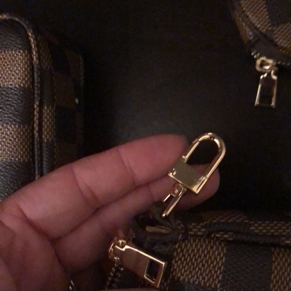 Trio pouch Damien Ebene checkered pattern - Picture 4 of 9